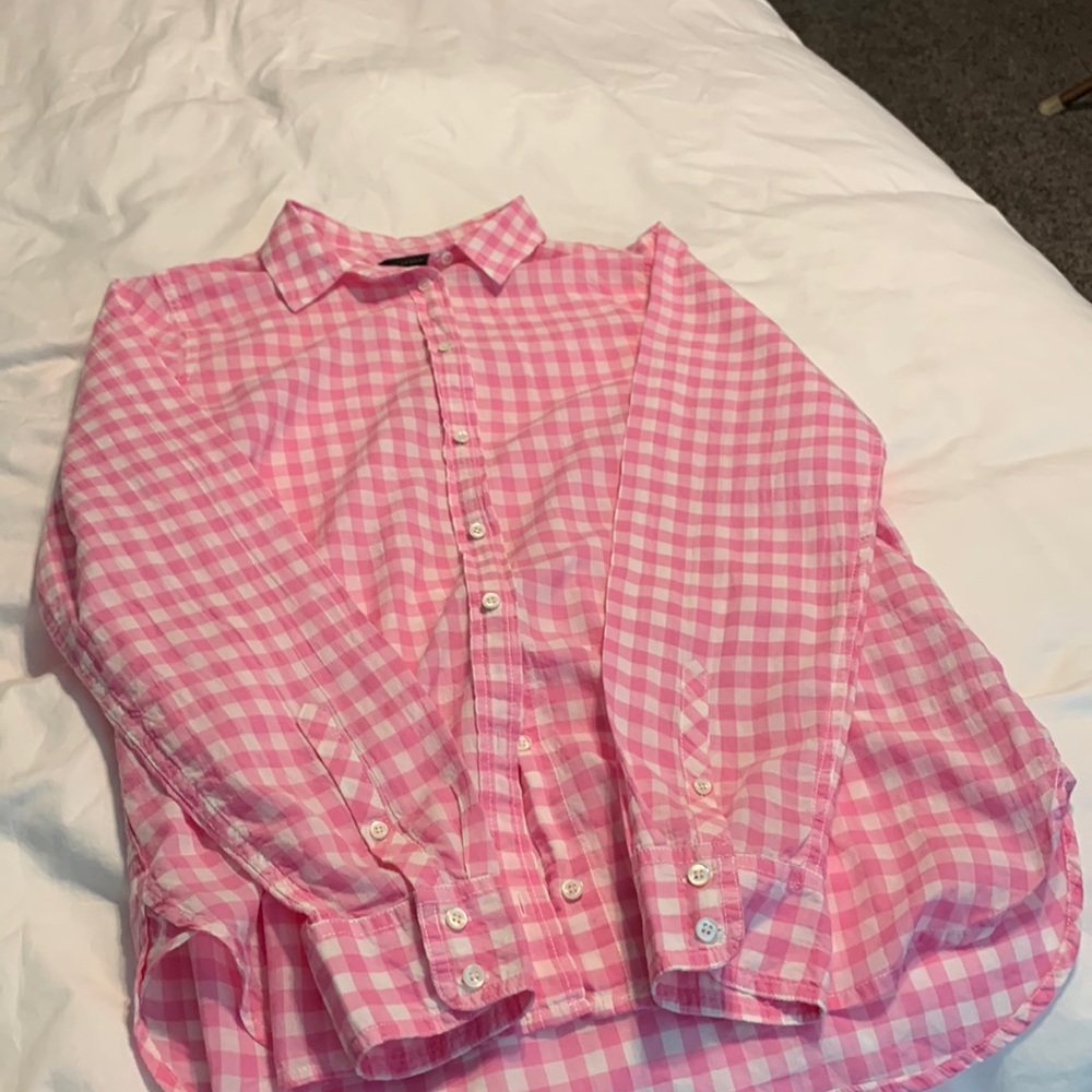 J.Crew gingham button down shirt